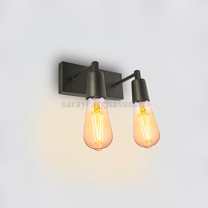 دیوارکوب(چراغ دیواری) مدرن فلزی 2 شعله ، با طراحی لوکس و کاربردی  D178