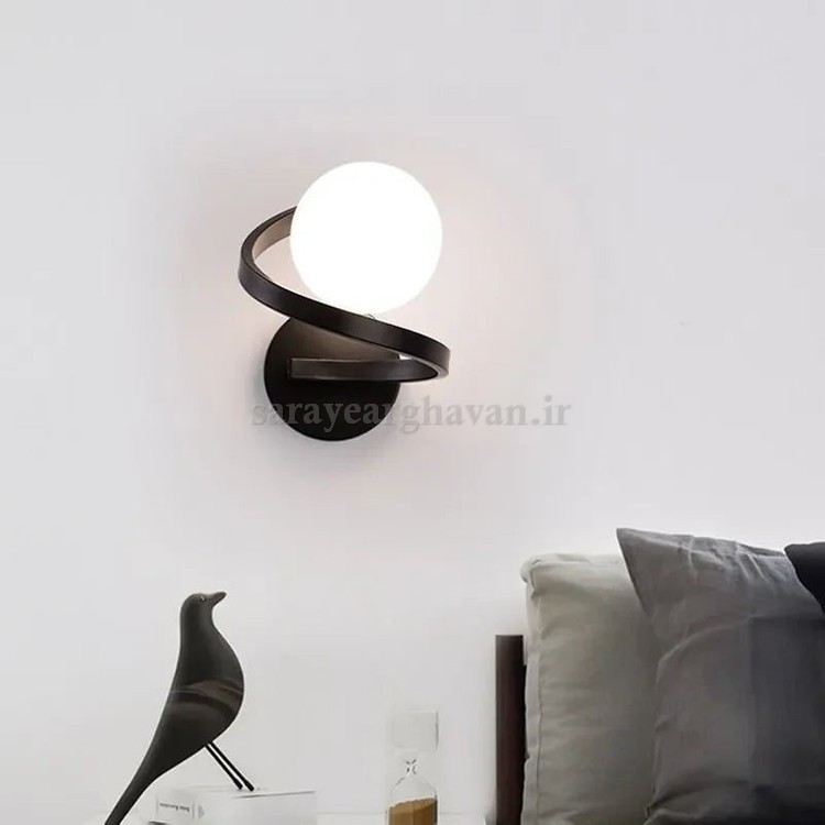 دیوارکوب(چراغ دیواری) مدرن فلزی تک شعله ، ارسال با حباب D163