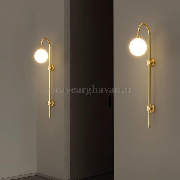دیوارکوب(چراغ دیواری) مدرن فلزی تک شعله ، ارسال با حباب D159