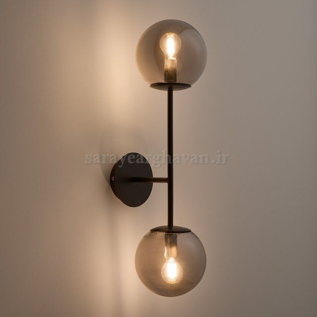 دیوارکوب(چراغ دیواری) مدرن فلزی 2 شعله ، ارسال با حباب D152
