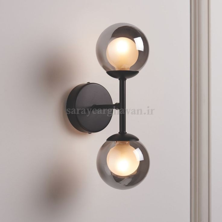 دیوارکوب(چراغ دیواری) مدرن فلزی 2 شعله ، ارسال با حباب D152