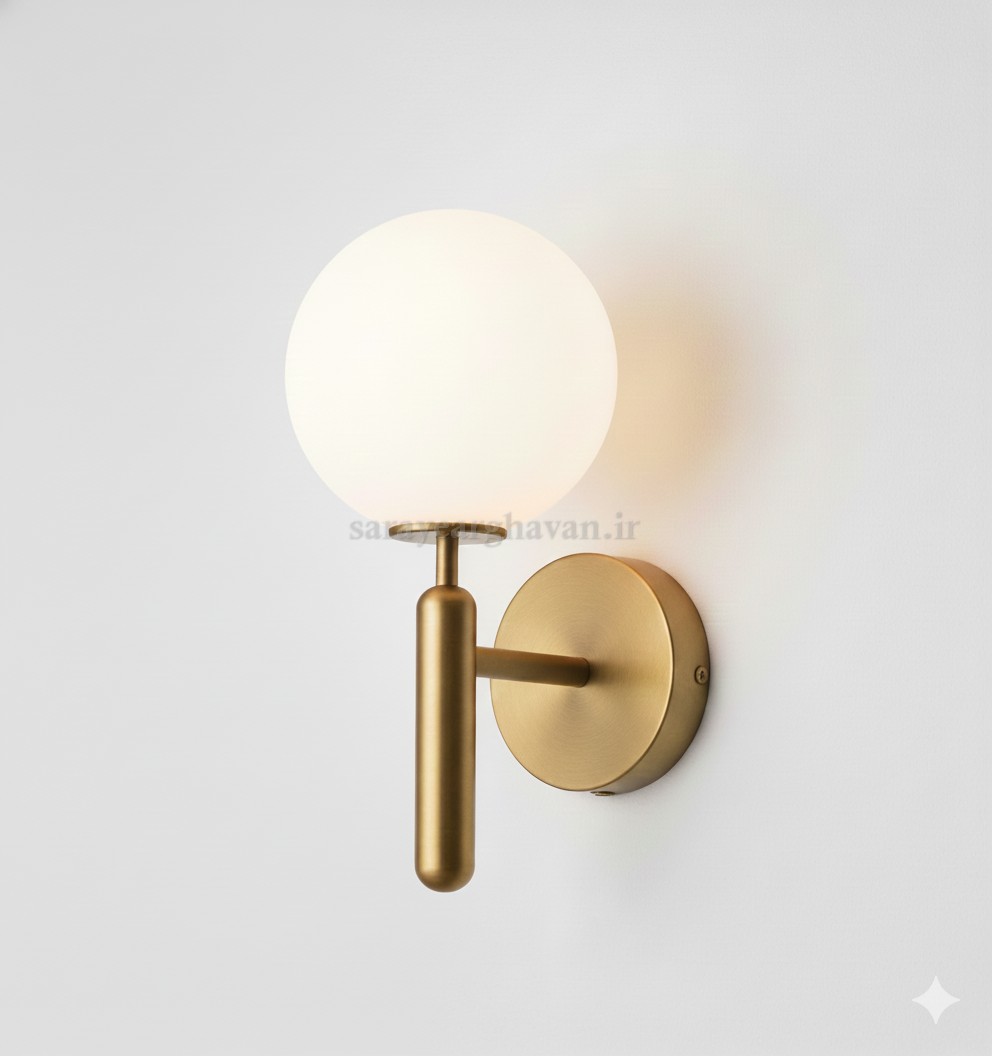دیوارکوب(چراغ دیواری) مدرن تک شعله، ارسال با حباب. D149