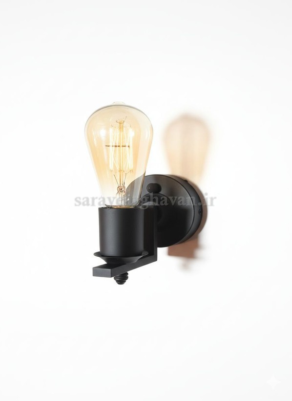 دیوارکوب(چراغ دیواری)مدرن فلزی تک شعله، ارسال با حباب  D106