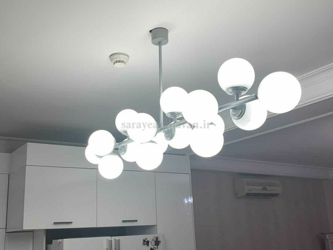 لوستر کانتری مدرن 16 شعله (با ارسال حباب) K112