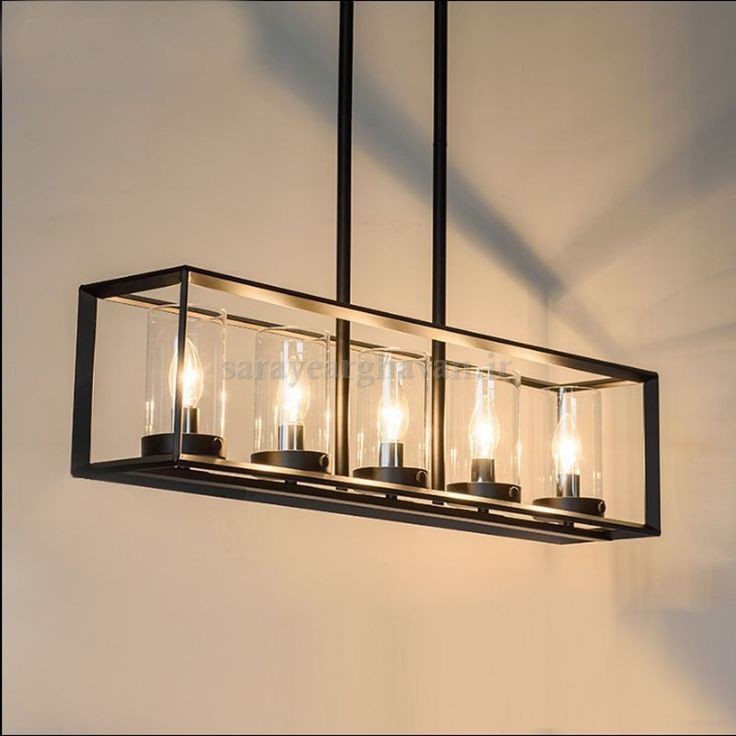 لوستر کانتری مدرن 5 شعله (بدون گلس) K101