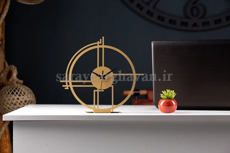 ساعت رومیزی مدرن فلزی کد H174