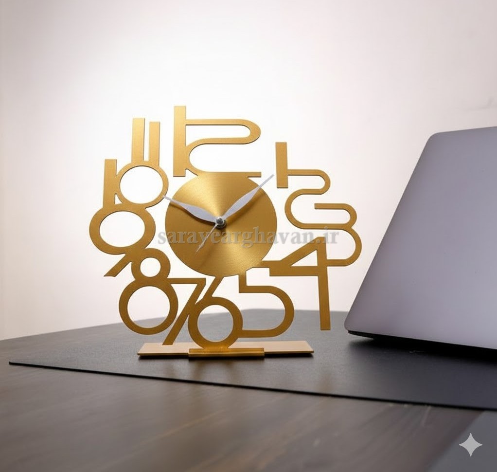 ساعت رومیزی مدرن فلزی کد H231