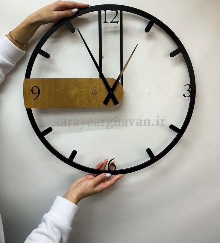 ساعت دیواری مدرن فلزی کد H263