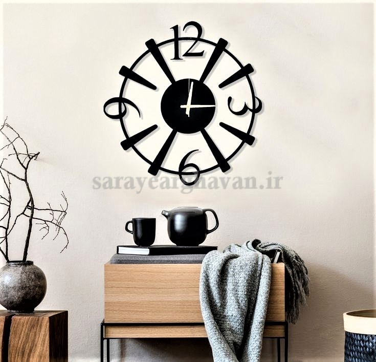 ساعت دیواری مدرن فلزی کد H398