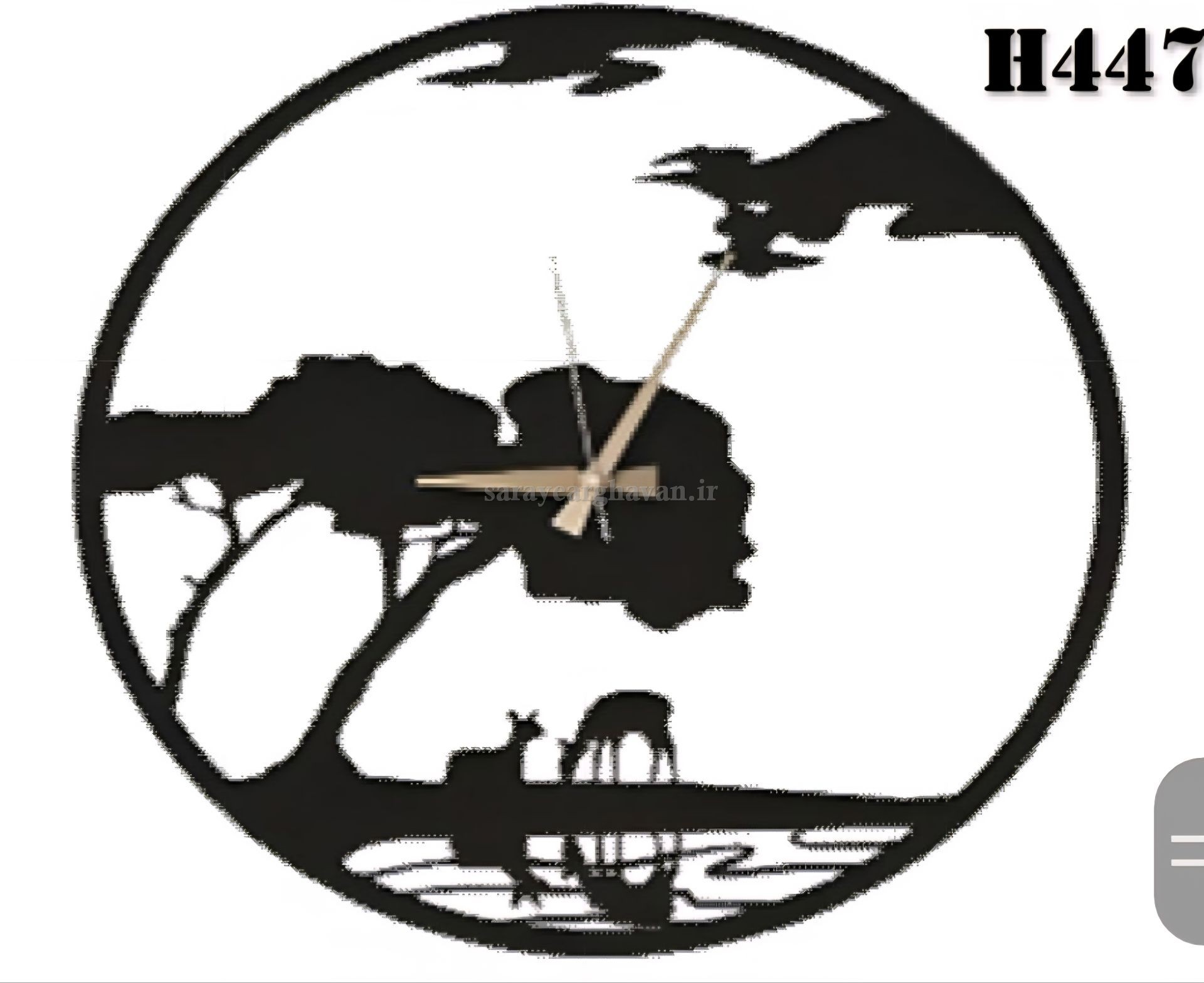ساعت دیواری مدرن فلزی کد H447