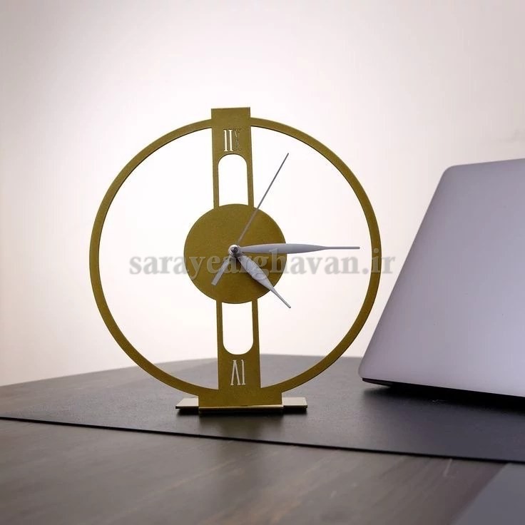 ساعت رومیزی مدرن فلزی کد H478