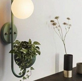 دیوارکوب(چراغ دیواری) مدرن فلزی تک شعله، ارسال با حباب D181