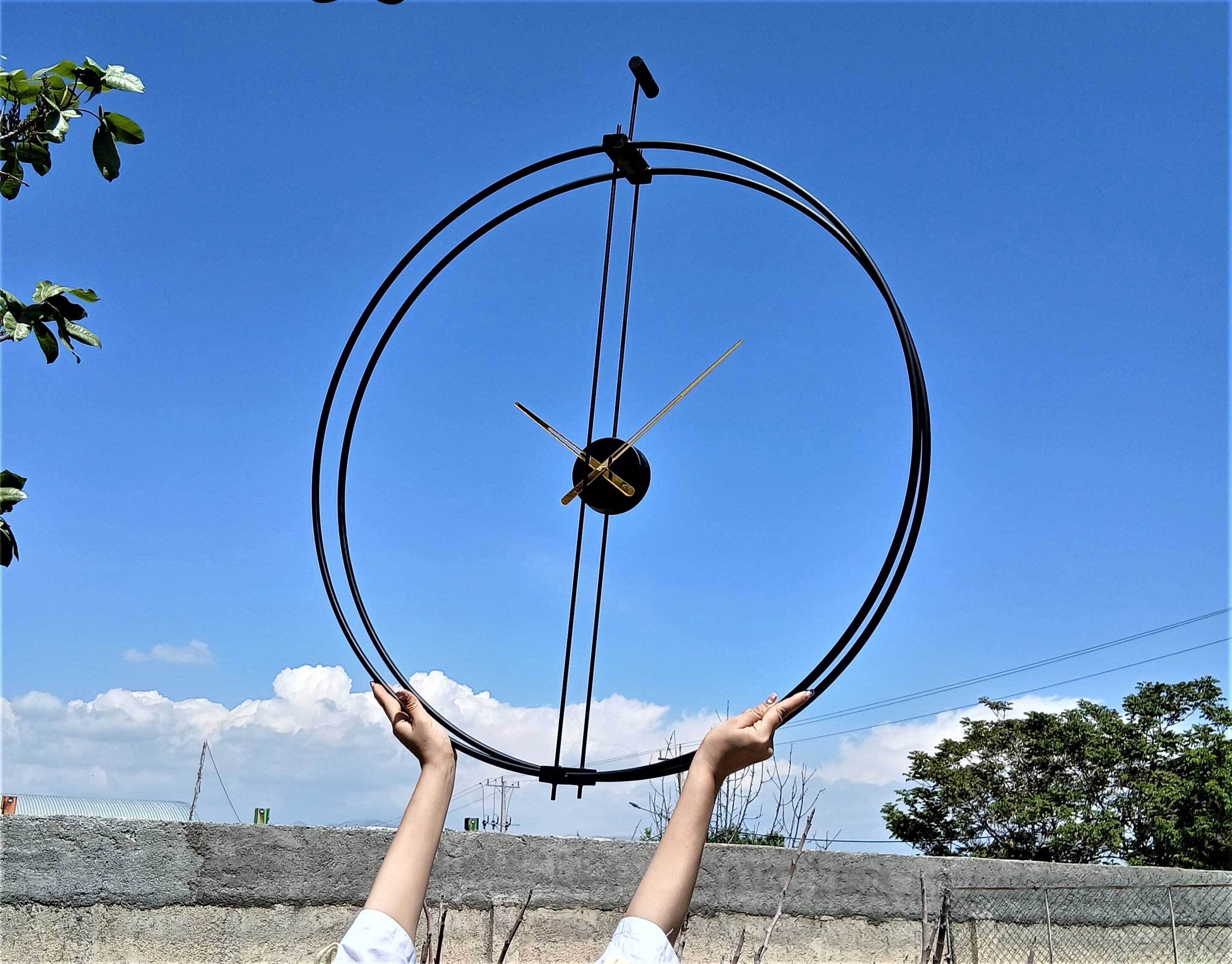 ساعت دیواری فلزی مدرن، کد H104