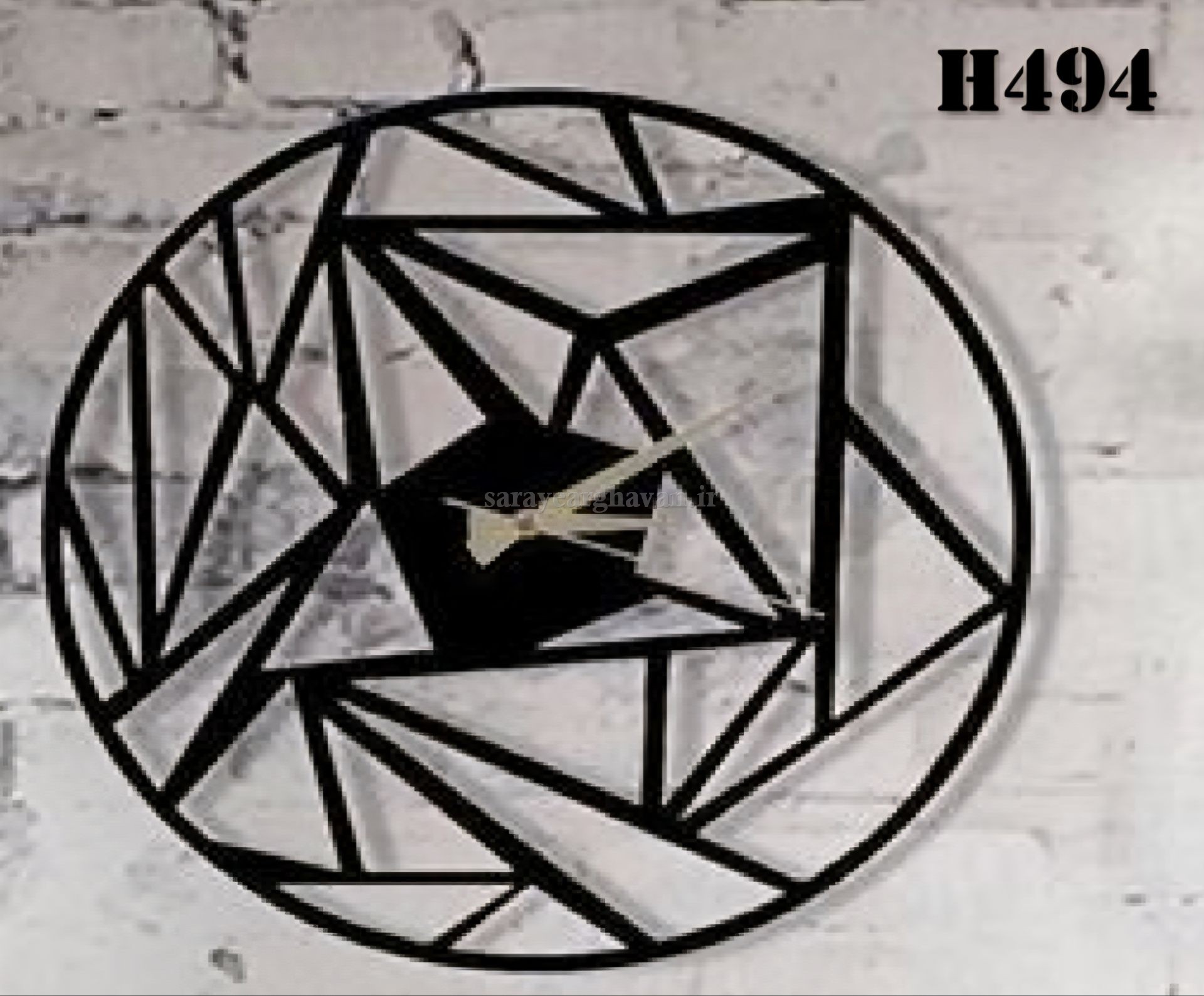 ساعت دیواری مدرن فلزی کد H494