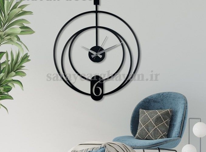 ساعت دیواری فلزی مدرن، کد H130