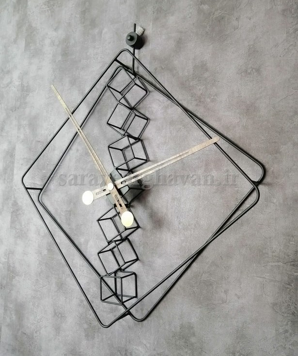 ساعت دیواری مدرن فلزی کد H140