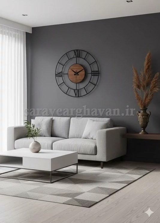 ساعت دیواری مدرن فلزی کد H222