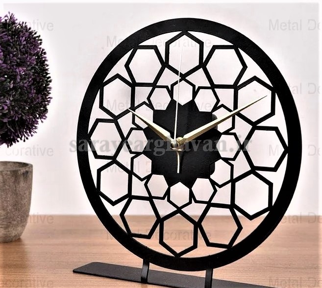 ساعت رومیزی مدرن فلزی  کد H324