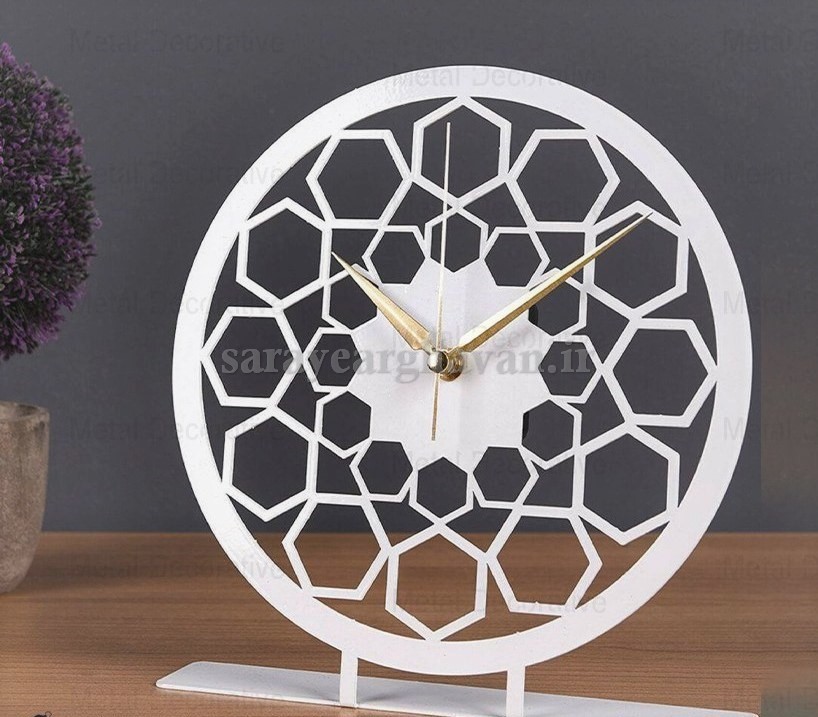 ساعت رومیزی مدرن فلزی کد H324