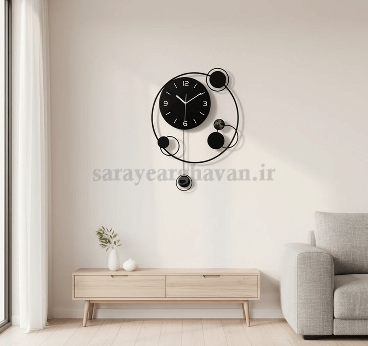 ساعت دیواری مدرن فلزی کد H332