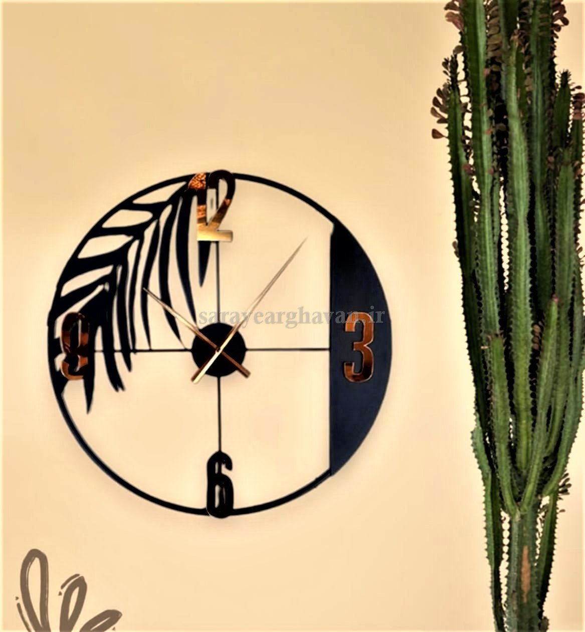 ساعت دیواری مدرن فلزی کد H384