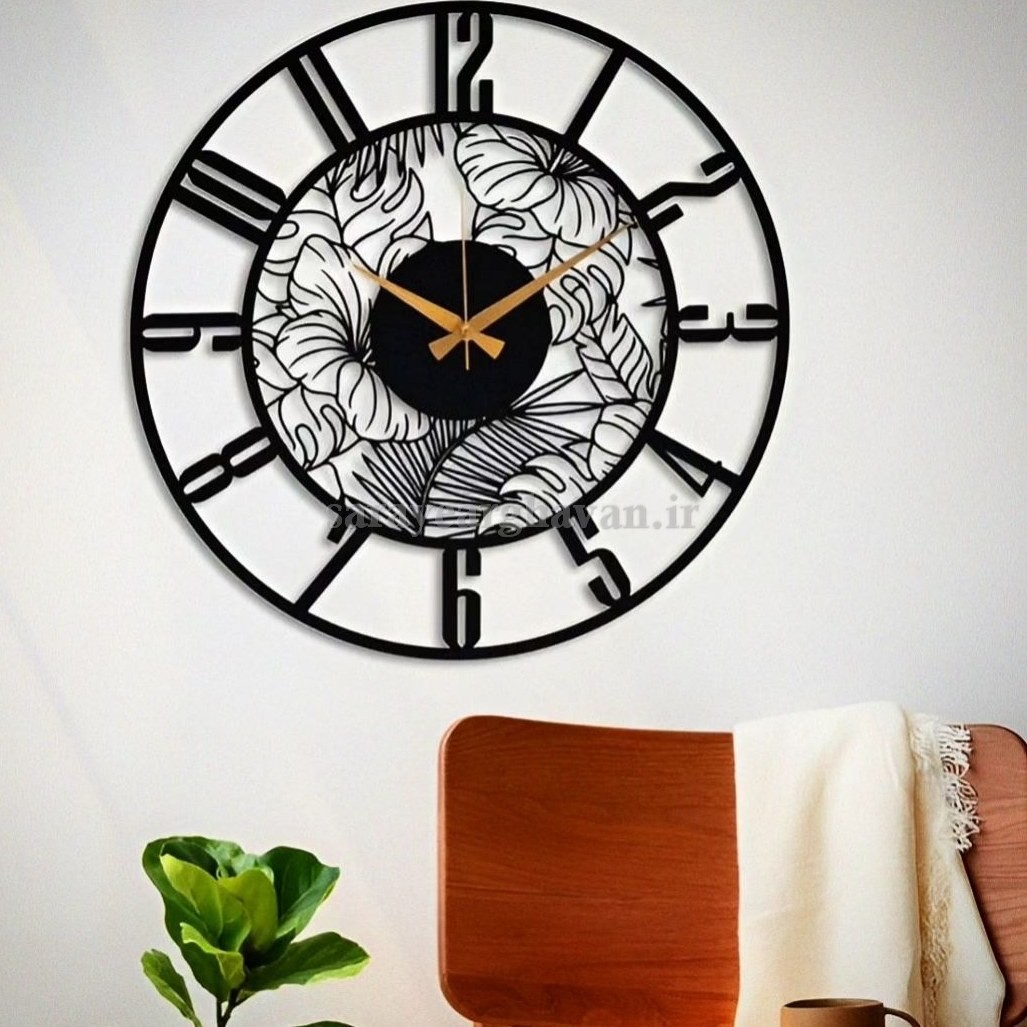 ساعت دیواری مدرن فلزی کد H454