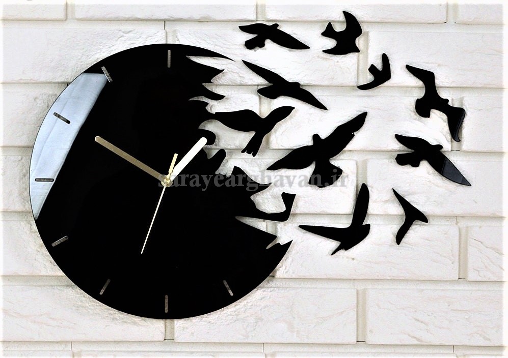 ساعت دیواری مدرن فلزی کد H461