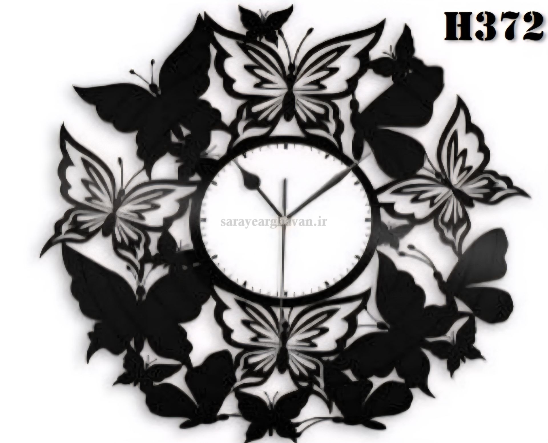 ساعت دیواری مدرن فلزی کد H372