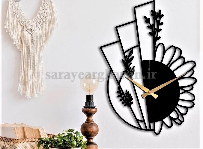 ساعت دیواری مدرن فلزی کد H340