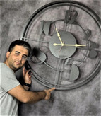 ساعت دیواری مدرن فلزی کد H410