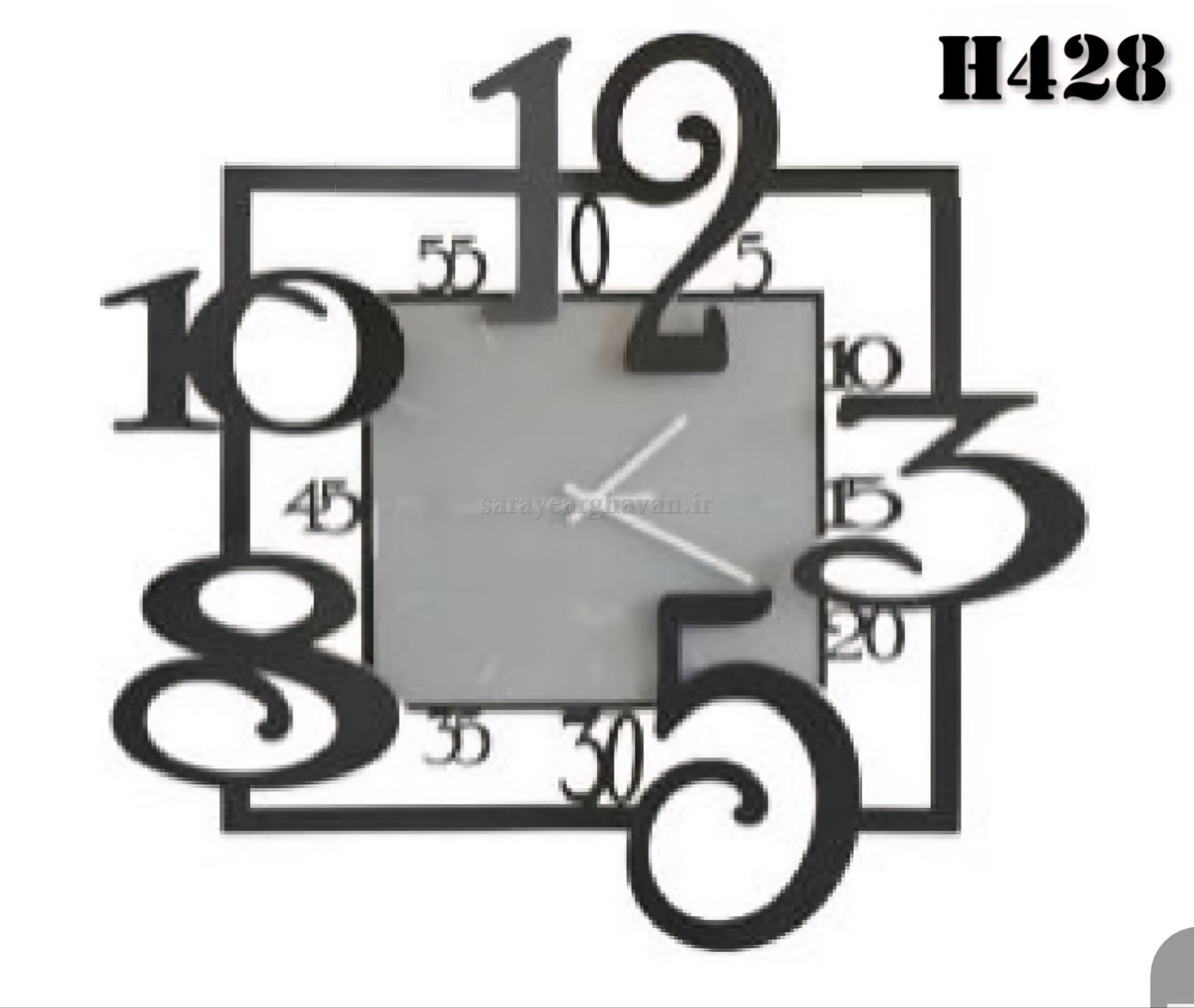 ساعت دیواری مدرن فلزی کد H428