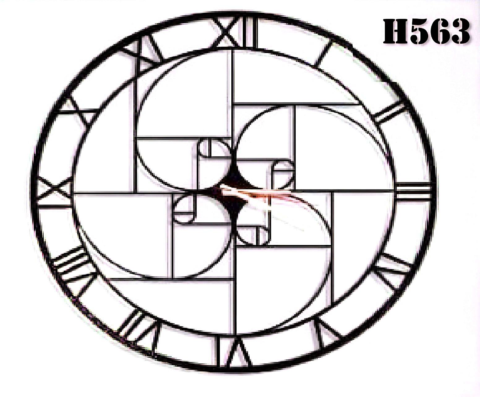 ساعت دیواری مدرن فلزی کد H563