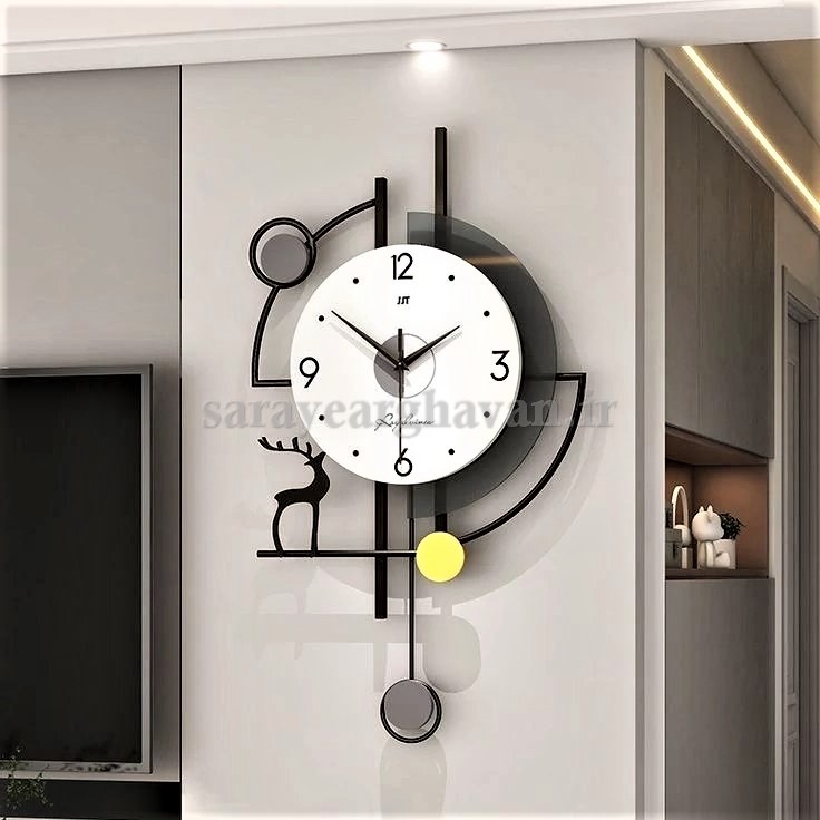ساعت دیواری مدرن فلزی کد H531