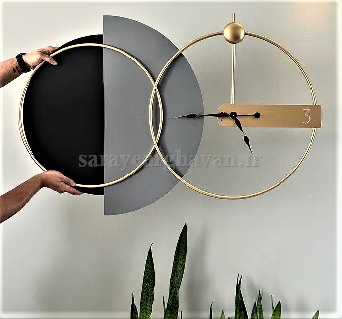 ساعت دیواری مدرن فلزی کد H526