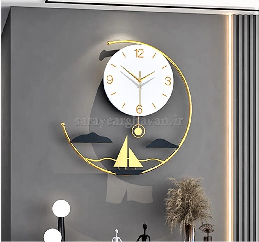 ساعت دیواری مدرن فلزی کد H512
