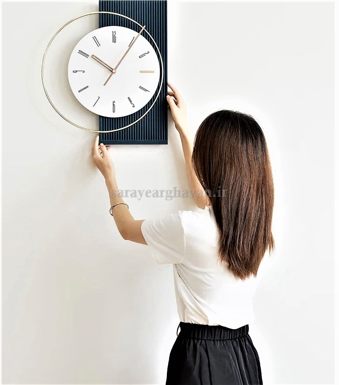 ساعت دیواری مدرن فلزی کد H511