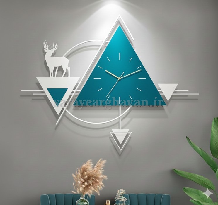 ساعت دیواری مدرن فلزی کد H483