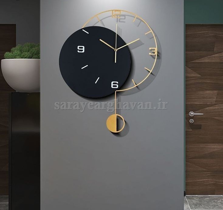 ساعت دیواری مدرن فلزی کد H481
