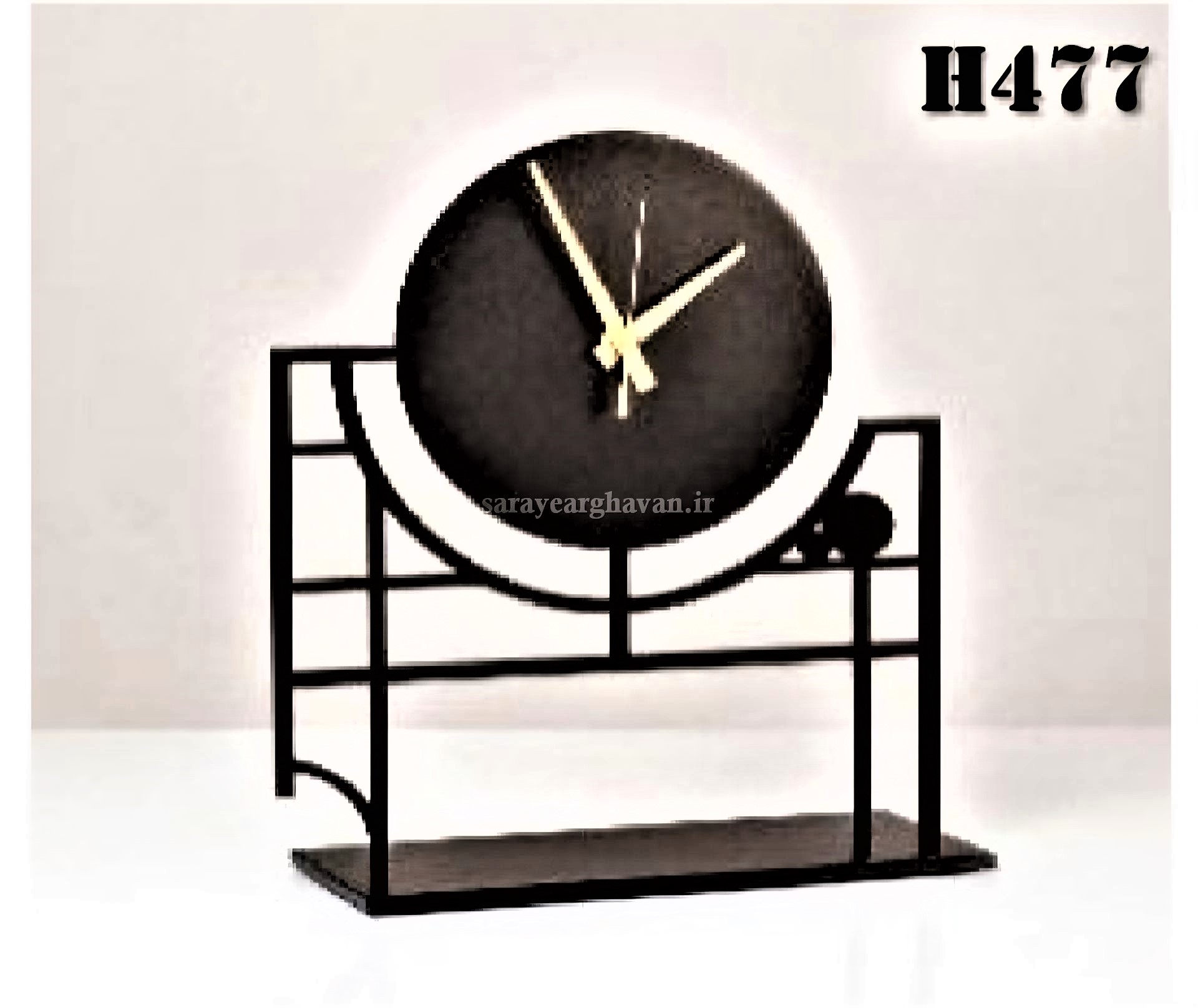 ساعت رومیزی مدرن فلزی کد H476