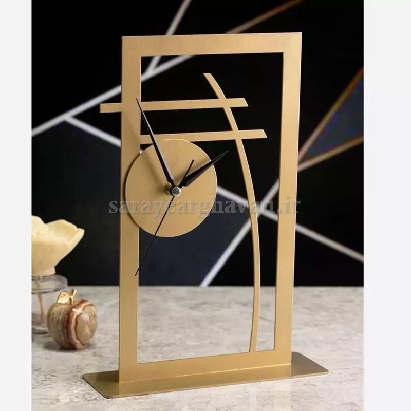 ساعت رومیزی مدرن فلزی کد H473