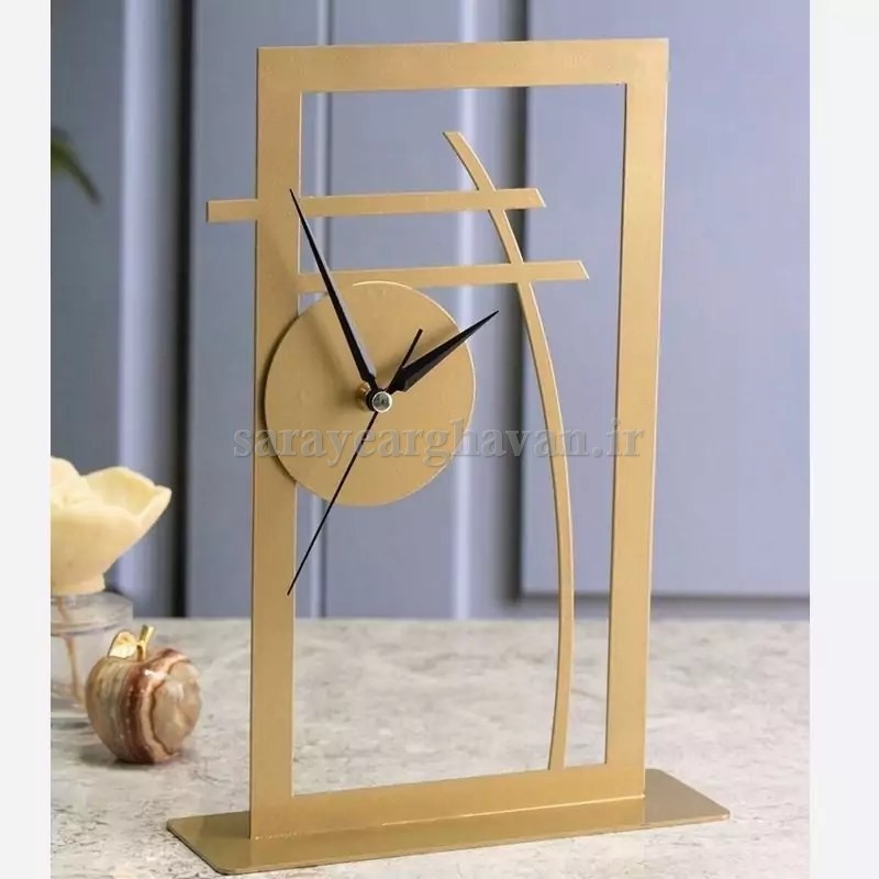 ساعت رومیزی مدرن فلزی کد H473