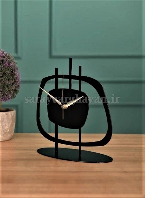 ساعت رومیزی مدرن فلزی کد H472
