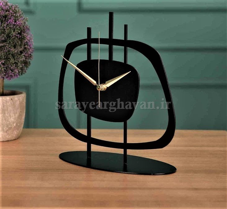 ساعت رومیزی مدرن فلزی کد H472