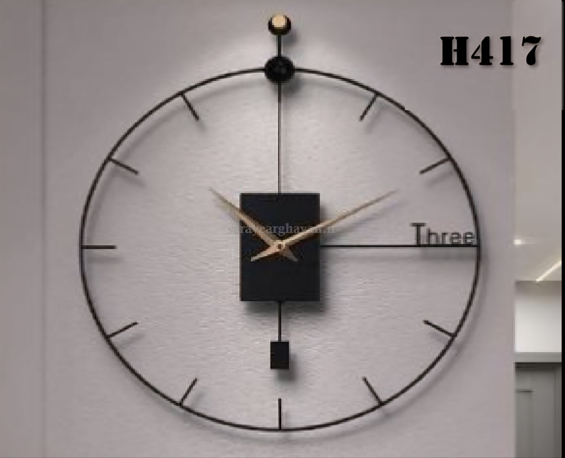 ساعت دیواری مدرن فلزی کد H417