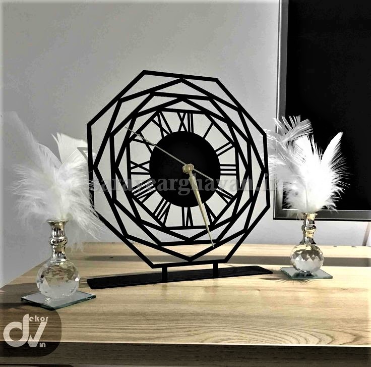 ساعت رومیزی مدرن فلزی  کد H323