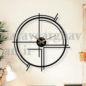 ساعت دیواری مدرن  فلزی  کد H227