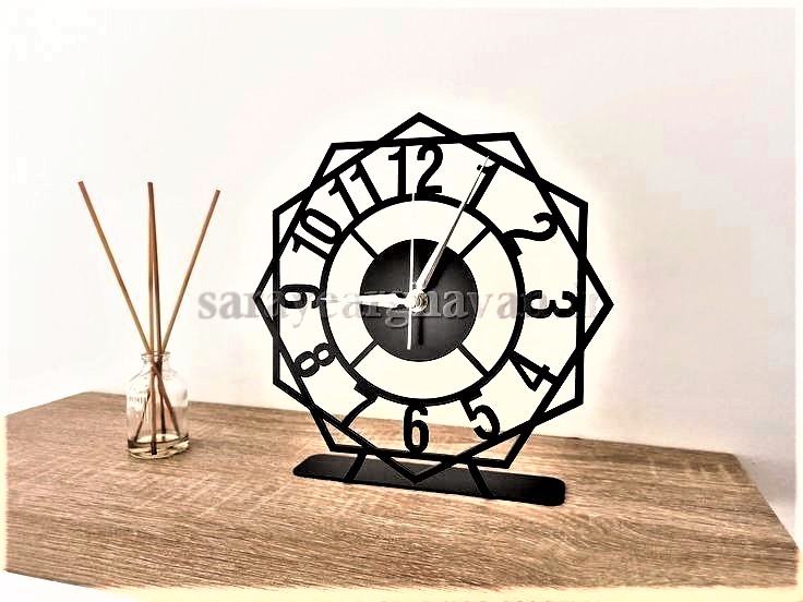 ساعت رومیزی مدرن فلزی کد H168