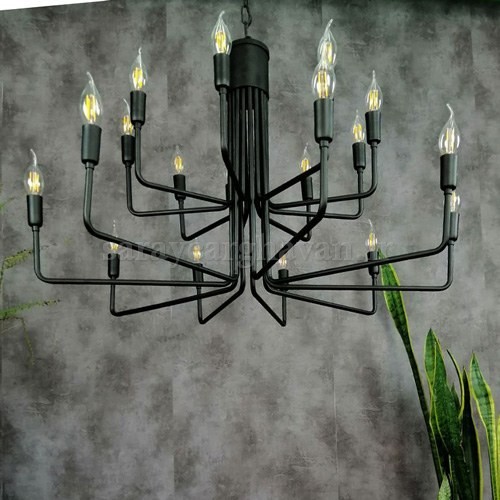 لوستر آویز شاخه ای مدرن فلزی 18 شعله طراحی خاص و شیک A168