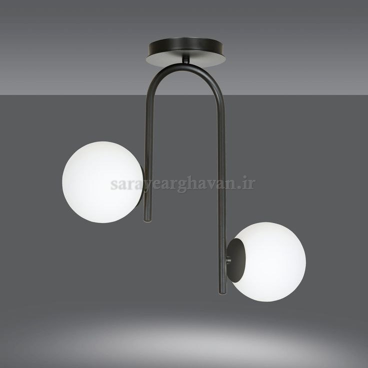 لوستر آویز مولکولی مدرن فلزی 2 شعله با طراحی خاص(ارسال با حباب) کد A227