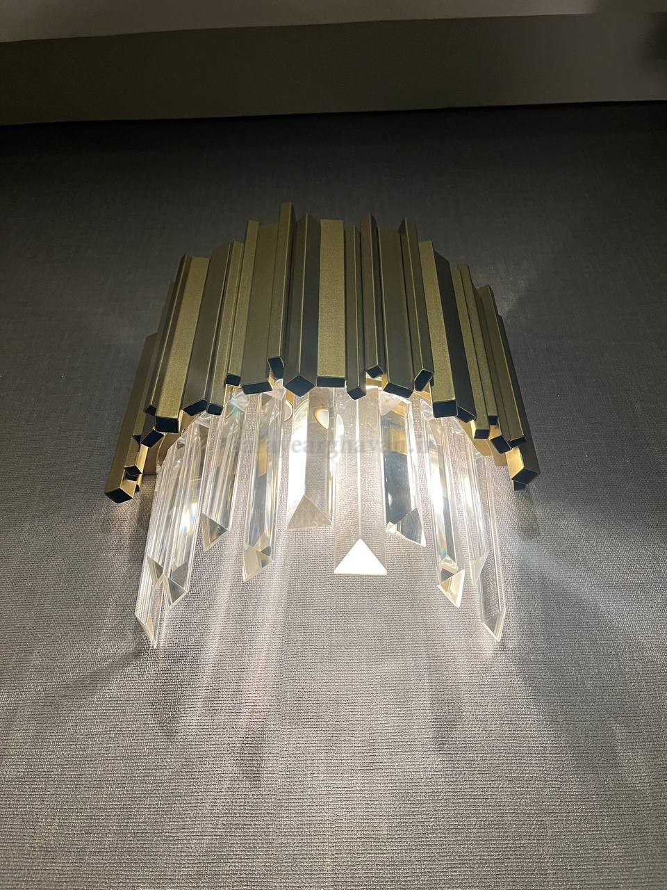 دیوارکوب (چراغ دیواری)کریستالی مدرن فلزی طراحی خاص C117